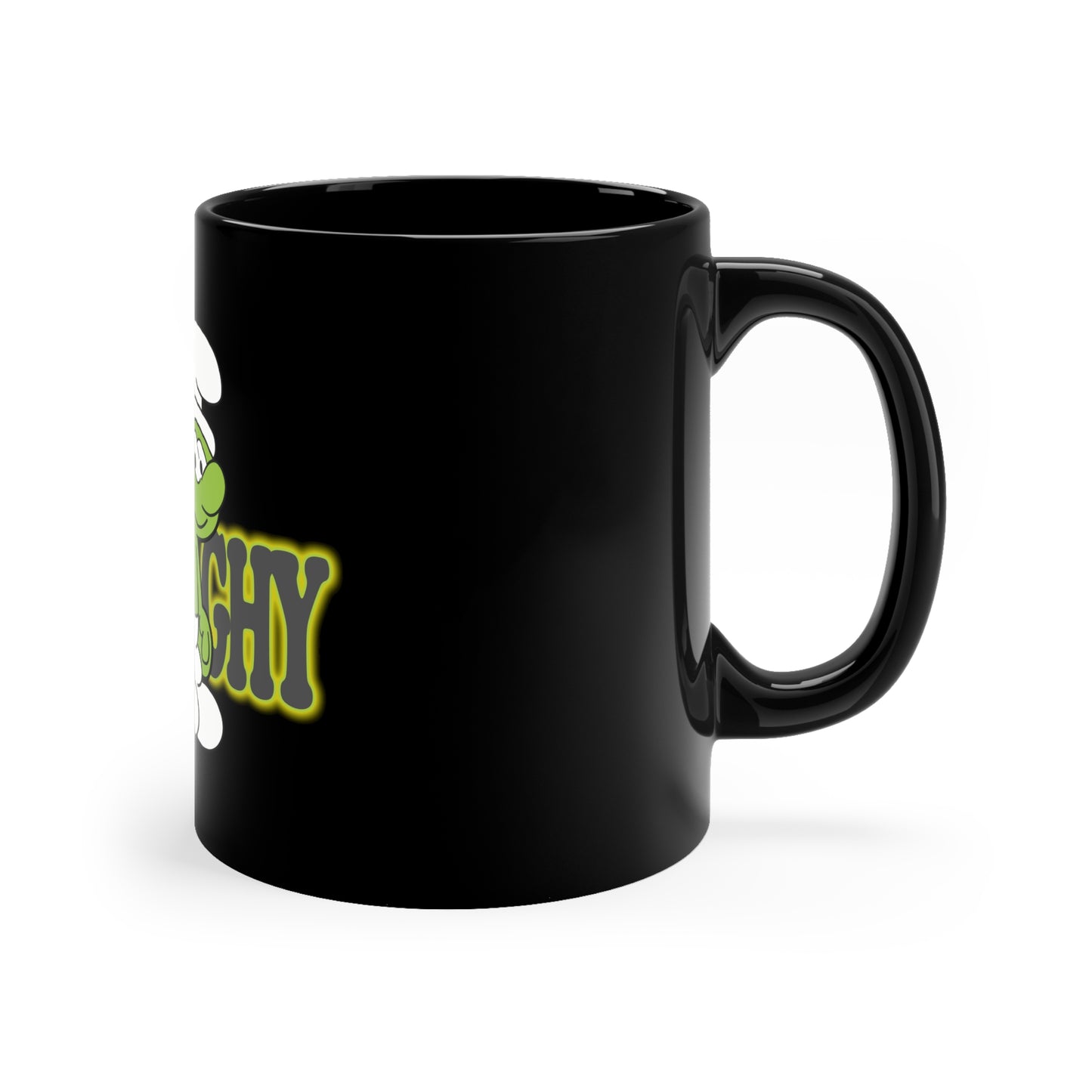 Coughy Character 11oz Black Mug