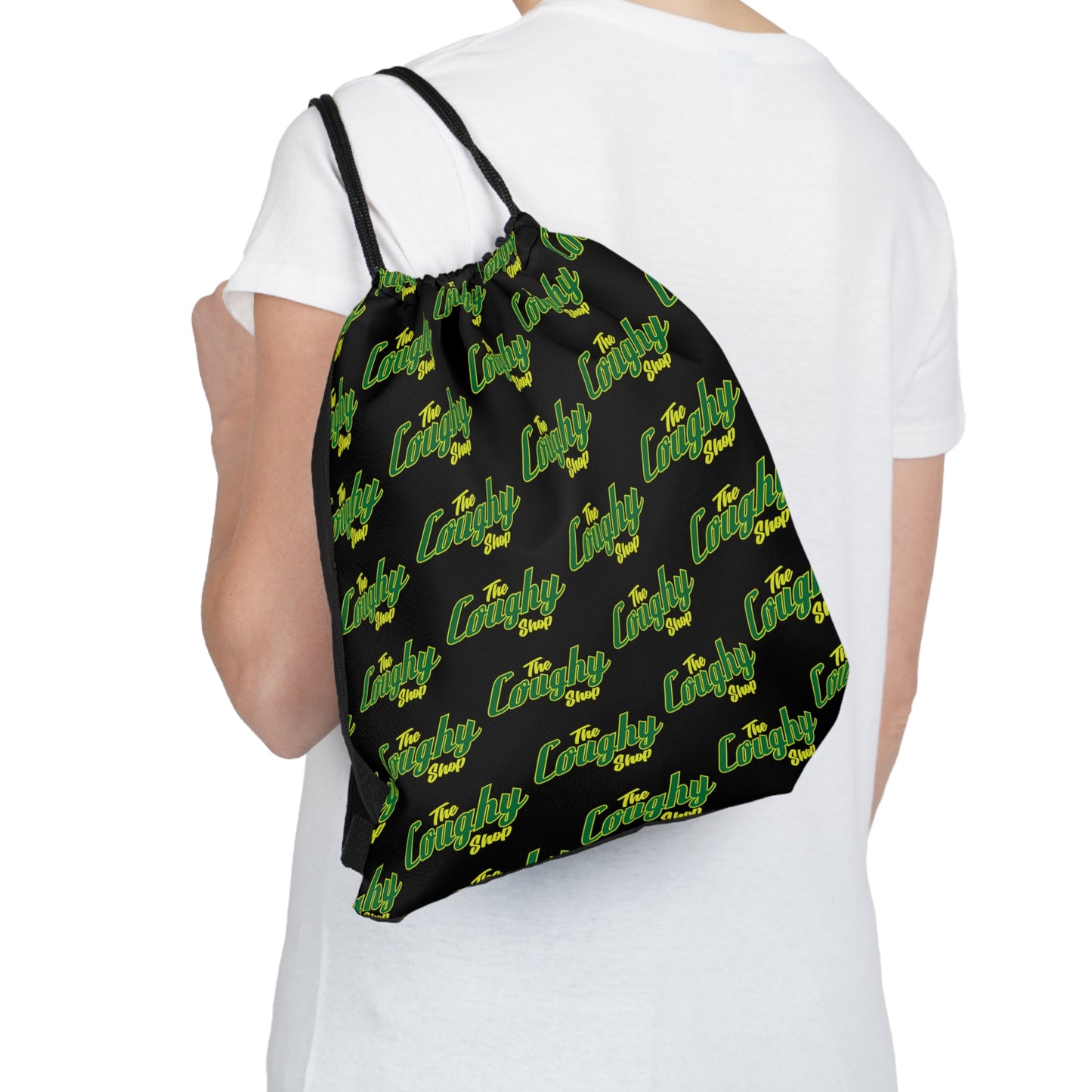 The Coughy Shop Drawstring Bag