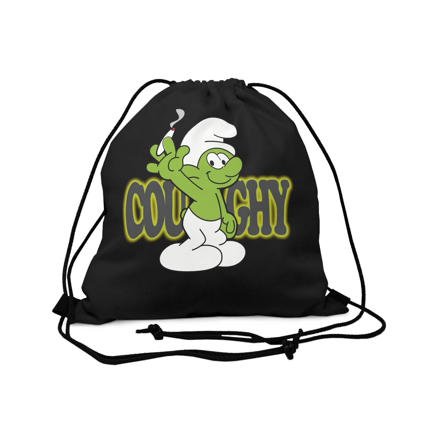 Coughy Character Drawstring Bag