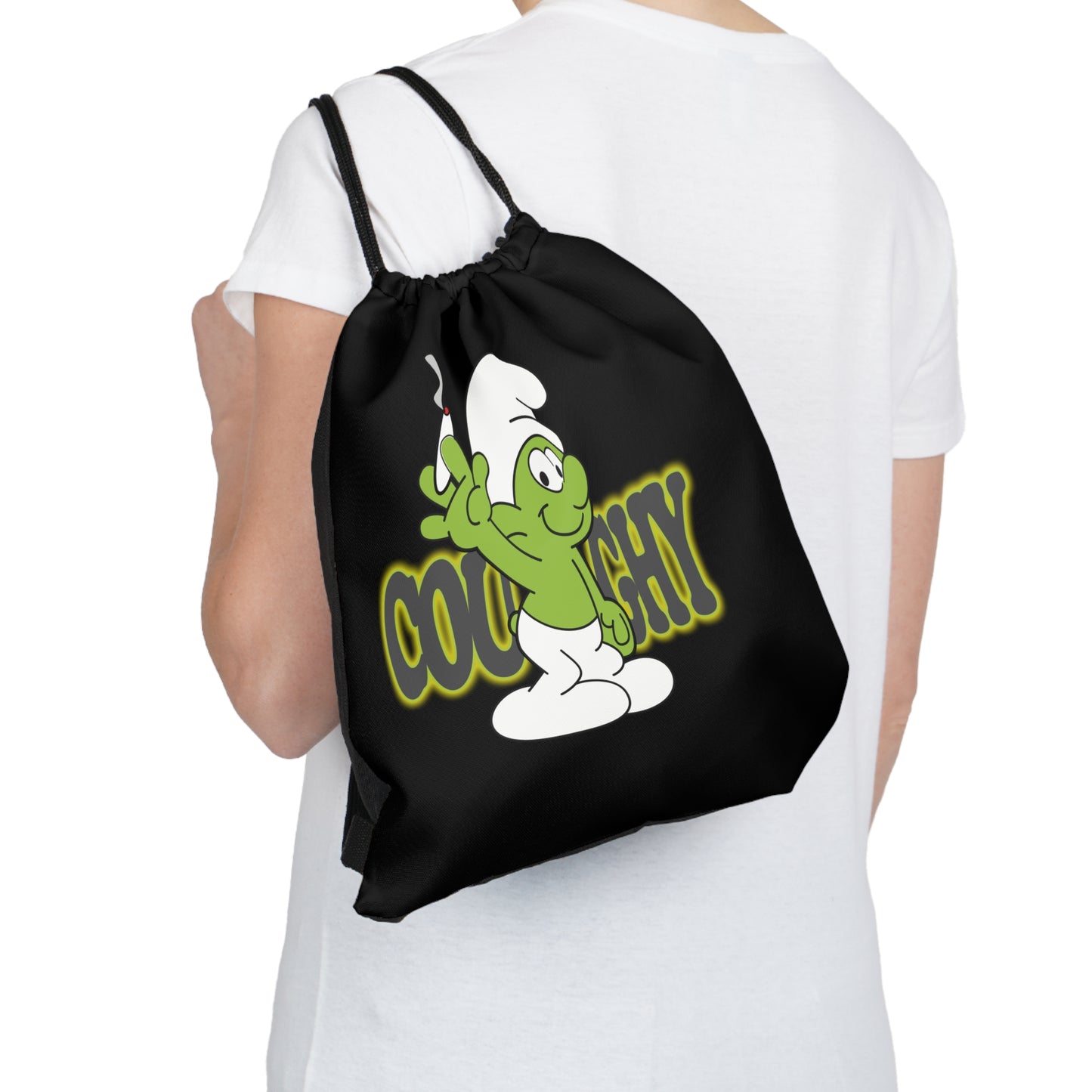 Coughy Character Drawstring Bag